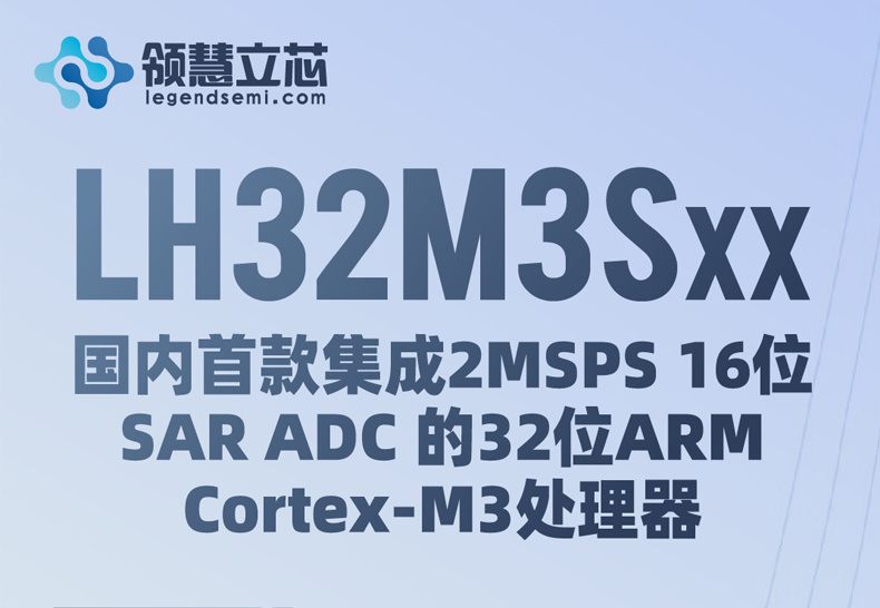 [New Product Release of Legendsemi] LH32M3Sxx:first 32-bit ARMCortex-M3 processor integrated with 2Msps 16-bit SARADC in China